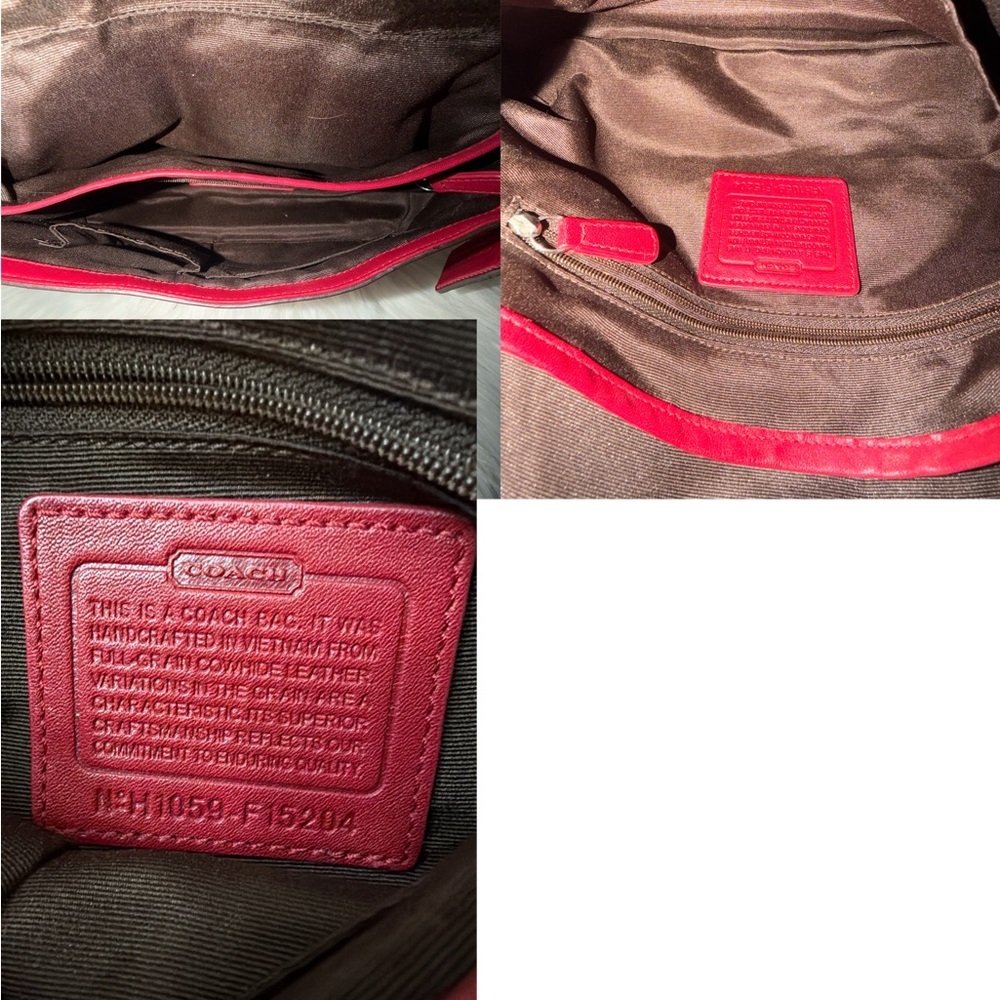 Coach Cherry Red Leather Shoulder Bag #F15204 - Picture 15 of 15
